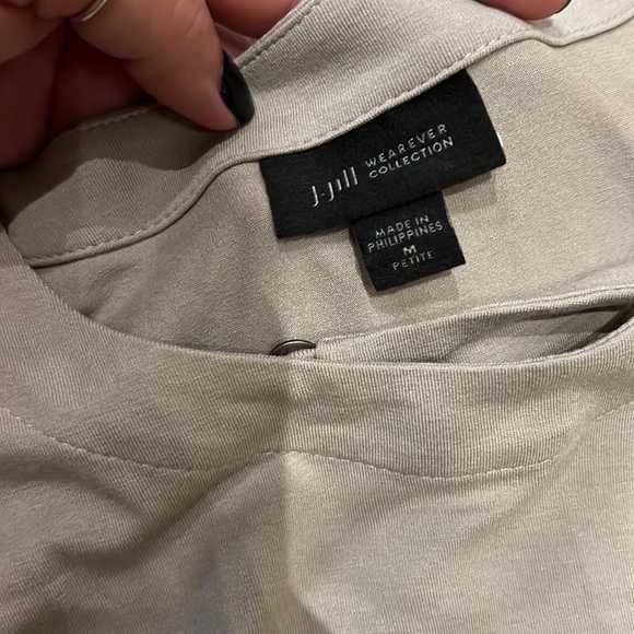 J.Jill Wearever Collection Cream/Tan Cardigan Size MP - Picture 6 of 7